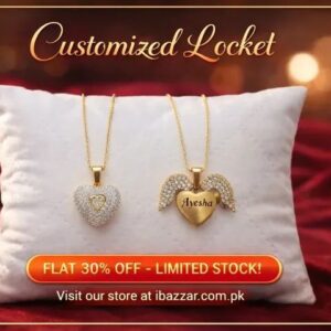 Customized Winged Heart Photo Locket – Personalized Hidden Name Jewelry